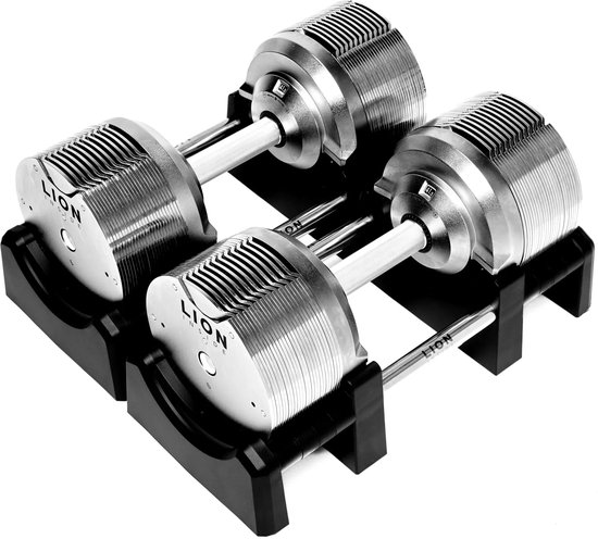 Lion titansilver verstelbare dumbbells